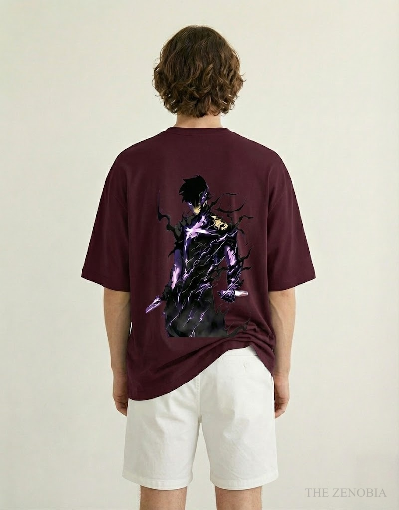 Sung Jin Woo Shadow Monarch Awakening Tee - Oversized sung jung woo T-Shirt